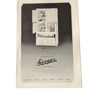 Vintage 1928 Cabinets by Seeger Saint Paul Ad Advertisement